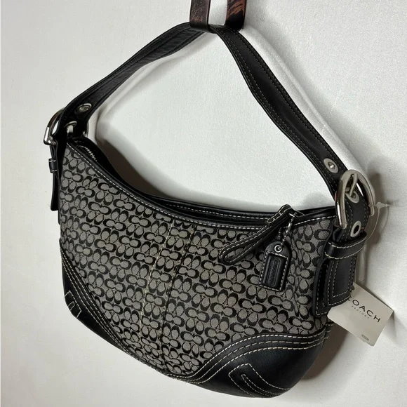 Vintage Y2K Coach Mini Signature SoHo Hobo Shoulder Bag NEW WITH